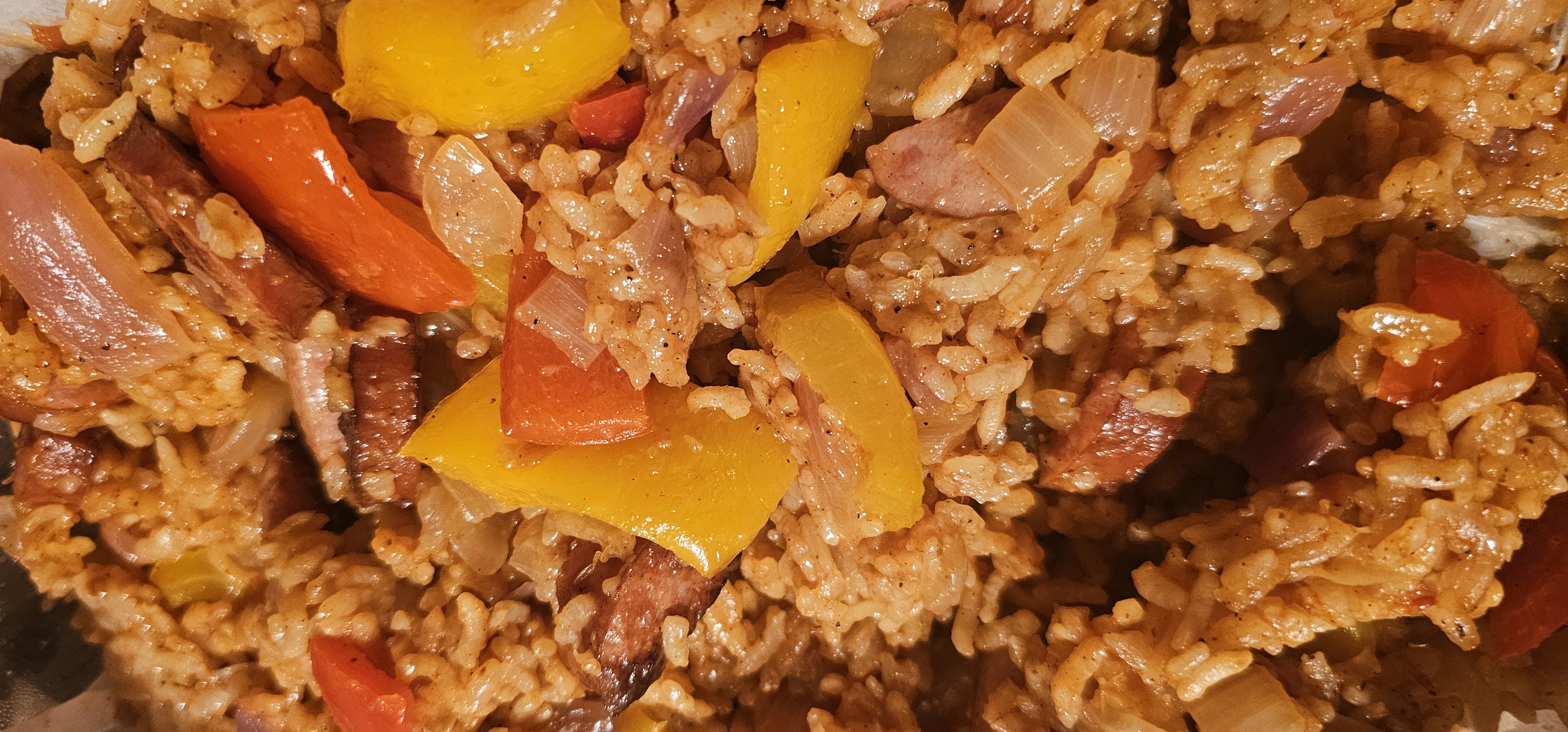 Kielbasa and Pepper Tomato Rice